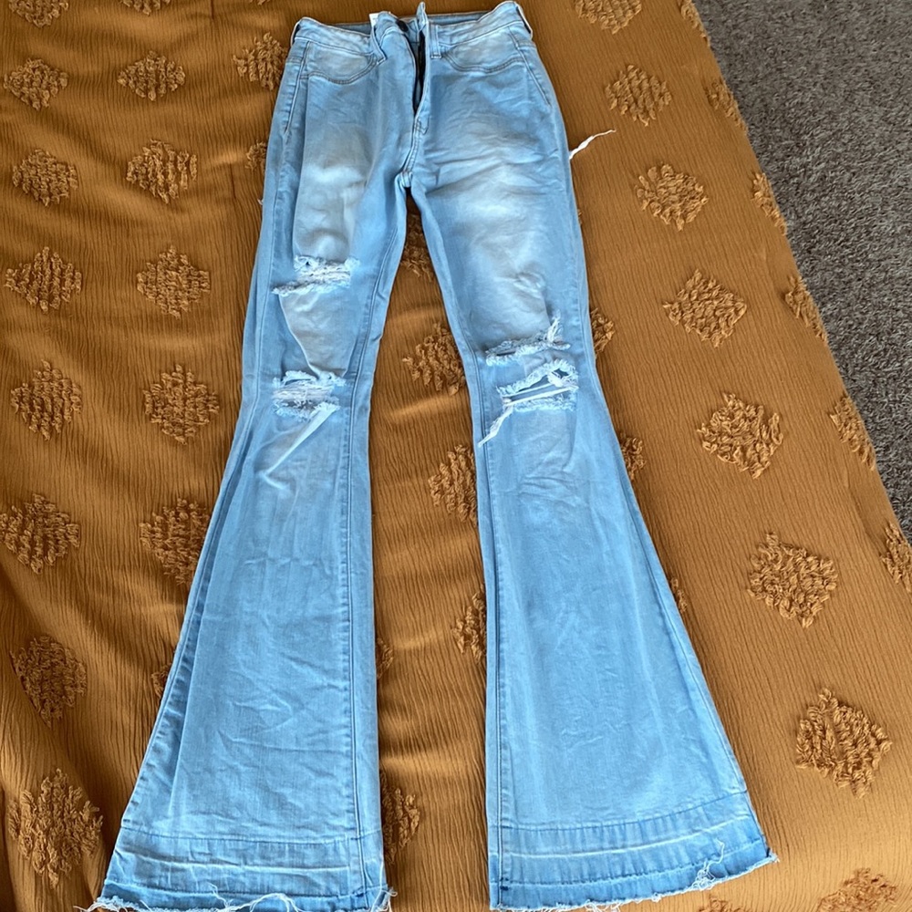 Ripped Bellbottom Jeans